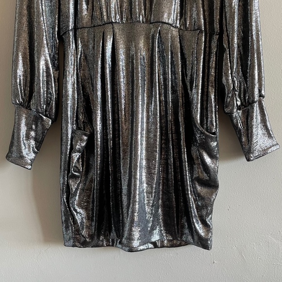 BA&SH “Miss Metallic” Mini Dress| Size Large (US 8) | NWT - Picture 7 of 16